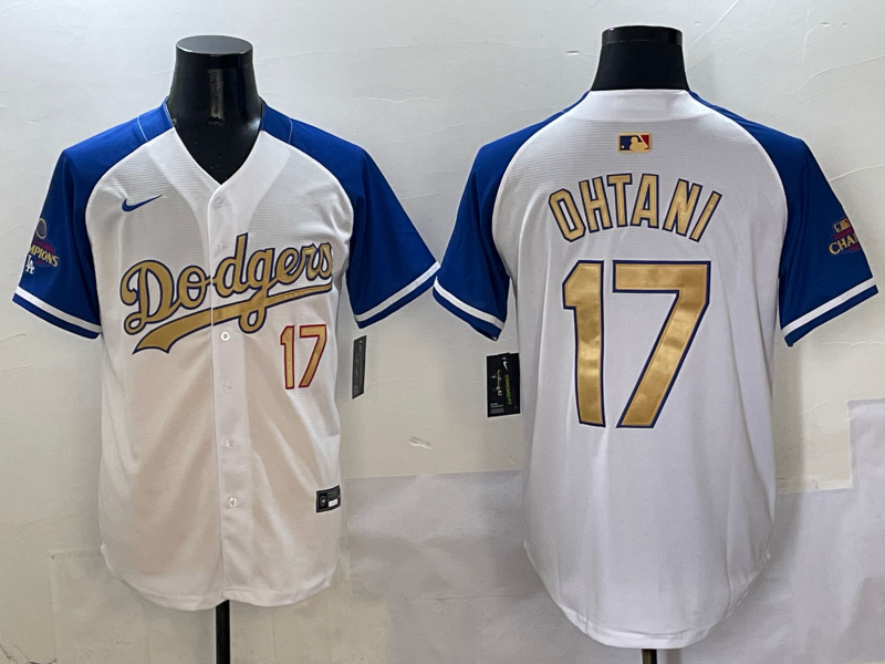 Men's Los Angeles Dodgers Shohei Ohtani #17 White 2025 Gold Collection Jersey